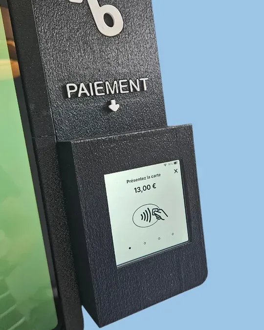 Terminal de paiement intégré à la borne